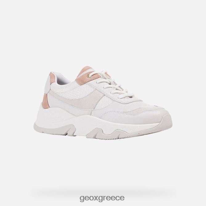 4DBLR0416 λευκό/σκούρο ροζ Geox Κρίστεν γυναίκα