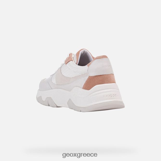 4DBLR0416 λευκό/σκούρο ροζ Geox Κρίστεν γυναίκα