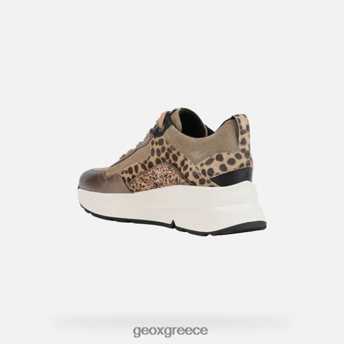 4DBLR0608 σκούρο μπεζ/καπνός Geox πίσω γυναίκα