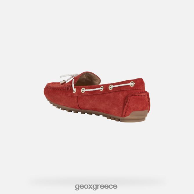4DBLR0430 κόκκινο άσπρο Geox Leelyan γυναίκα