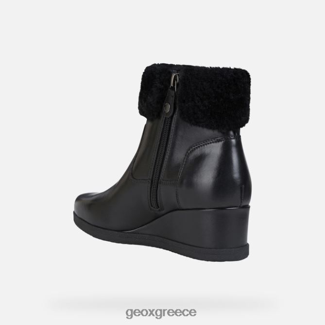 4DBLR0271 μαύρος Geox anylla wedge γυναίκα