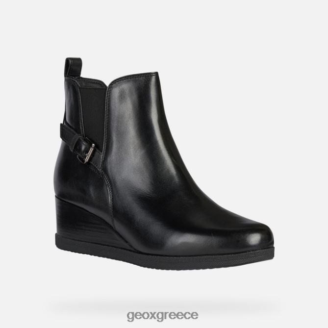 4DBLR0369 μαύρος Geox anylla wedge γυναίκα