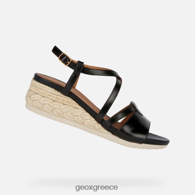 4DBLR0143 μαύρος Geox ischia corda γυναίκα
