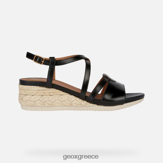 4DBLR0143 μαύρος Geox ischia corda γυναίκα