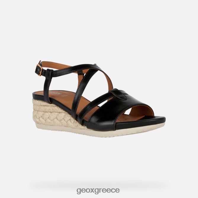 4DBLR0143 μαύρος Geox ischia corda γυναίκα