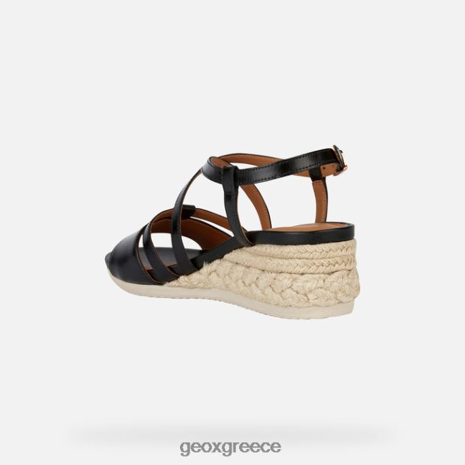 4DBLR0143 μαύρος Geox ischia corda γυναίκα
