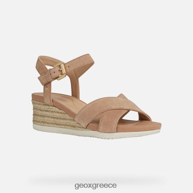 4DBLR0166 σκούρο δέρμα Geox ischia corda γυναίκα