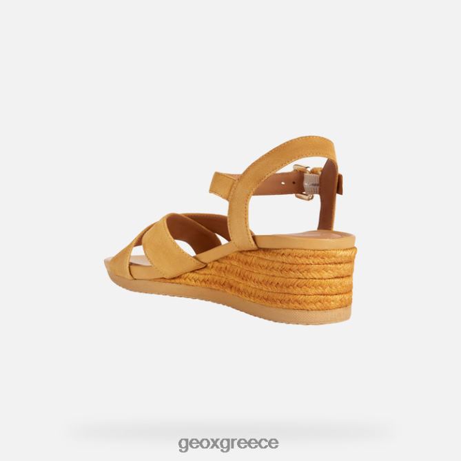 4DBLR01677 μουστάρδα Geox ischia corda γυναίκα