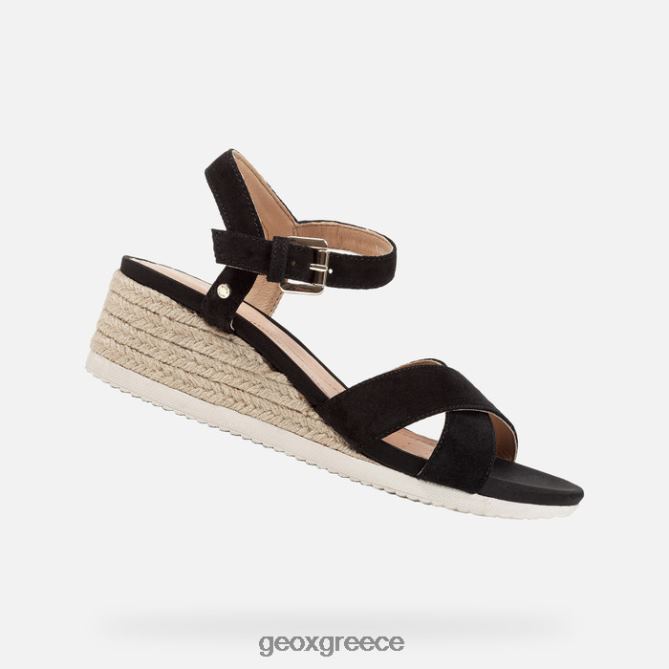4DBLR0167 μαύρος Geox ischia corda γυναίκα