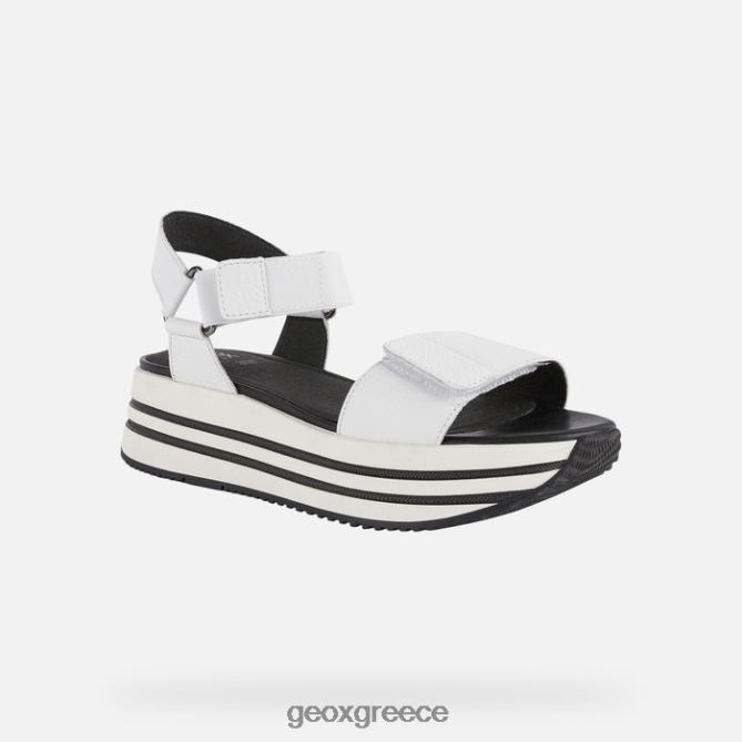 4DBLR0354 άσπρο Geox σανδάλι kency γυναίκα