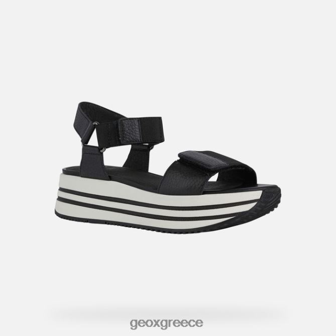 4DBLR0355 μαύρος Geox σανδάλι kency γυναίκα