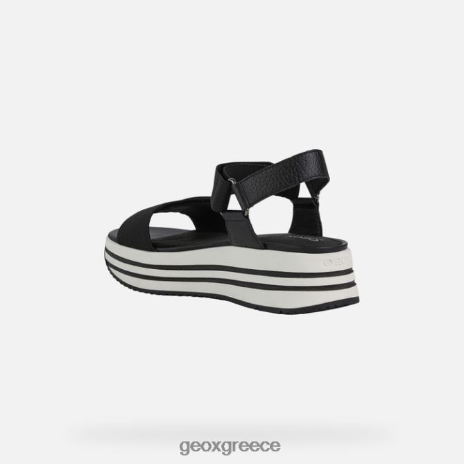 4DBLR0355 μαύρος Geox σανδάλι kency γυναίκα