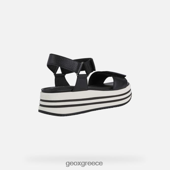 4DBLR0355 μαύρος Geox σανδάλι kency γυναίκα