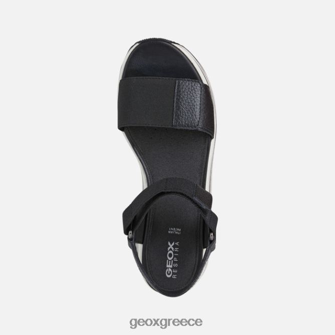 4DBLR0355 μαύρος Geox σανδάλι kency γυναίκα