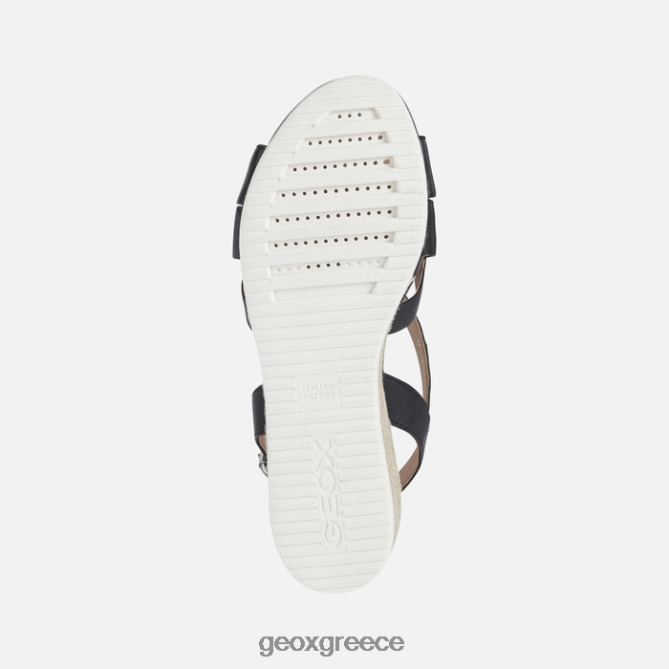 4DBLR0454 μαύρος Geox ischia corda γυναίκα