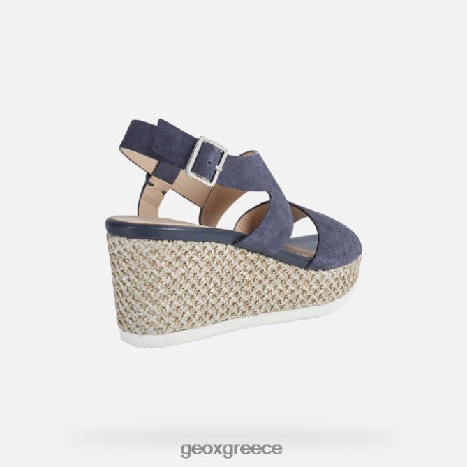 4DBLR0533 σκούρο τζιν Geox λιπαρή γυναίκα