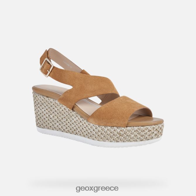 4DBLR0534 κονιάκ Geox λιπαρή γυναίκα