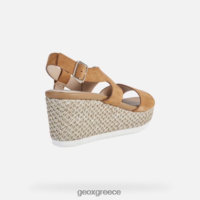 4DBLR0534 κονιάκ Geox λιπαρή γυναίκα