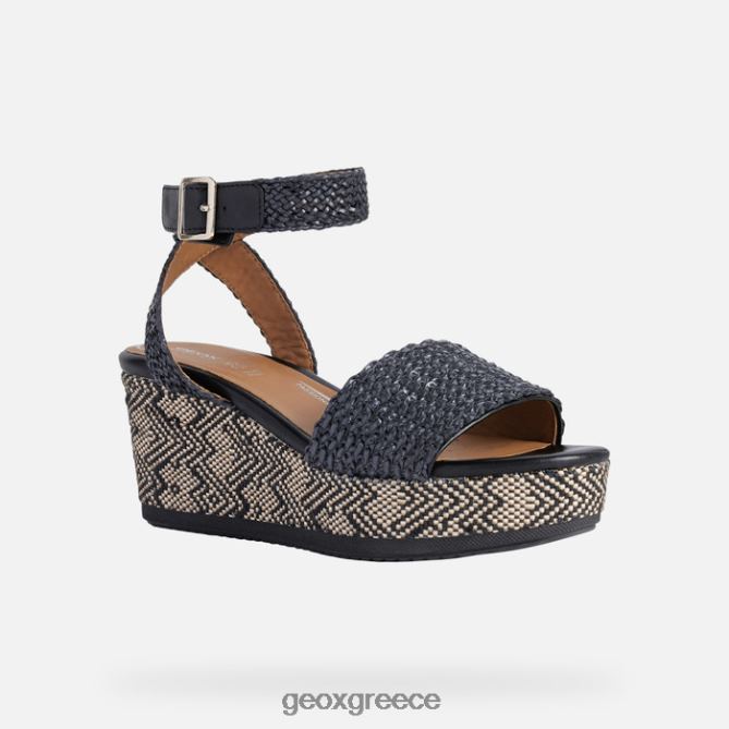 4DBLR0570 μαύρος Geox λιπαρή γυναίκα