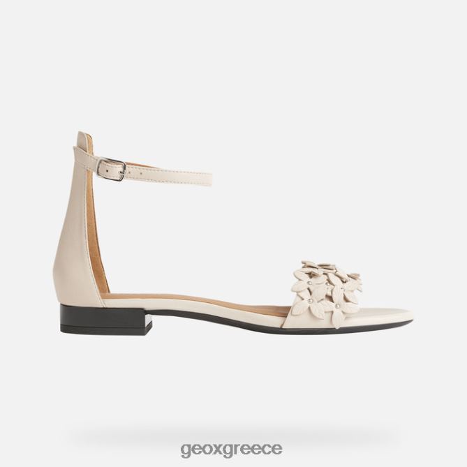 4DBLR0572 κρέμα Geox wistrey σανδαλό γυναίκα