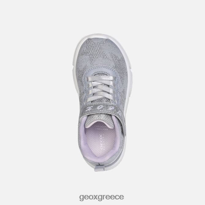 4DBLR01183 ασημί/λιλά Geox Aril κορίτσι
