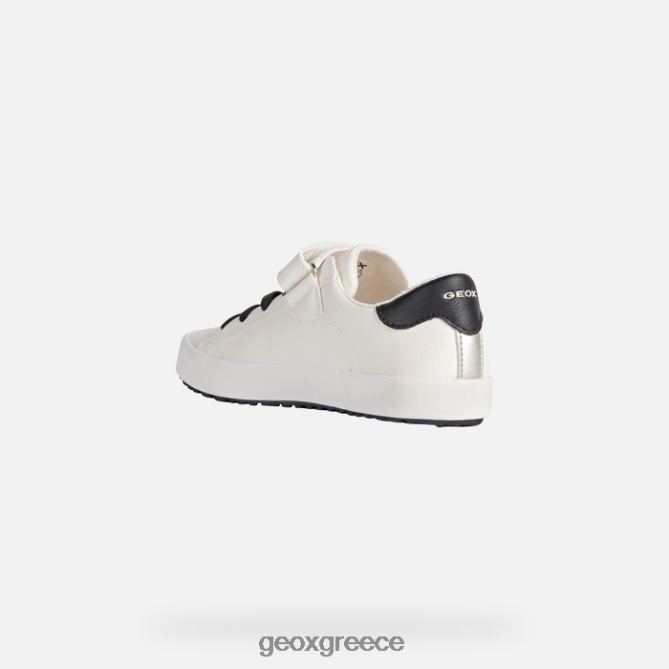 4DBLR01862 άσπρο μαύρο Geox κορίτσι ακτινίδιο