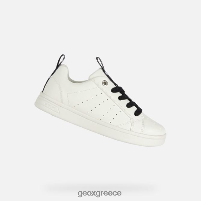 4DBLR01874 άσπρο μαύρο Geox κοπέλα τζροκ