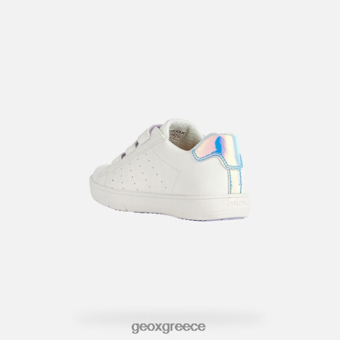 4DBLR01878 λευκό/ιριδίζον Geox κορίτσι silenex