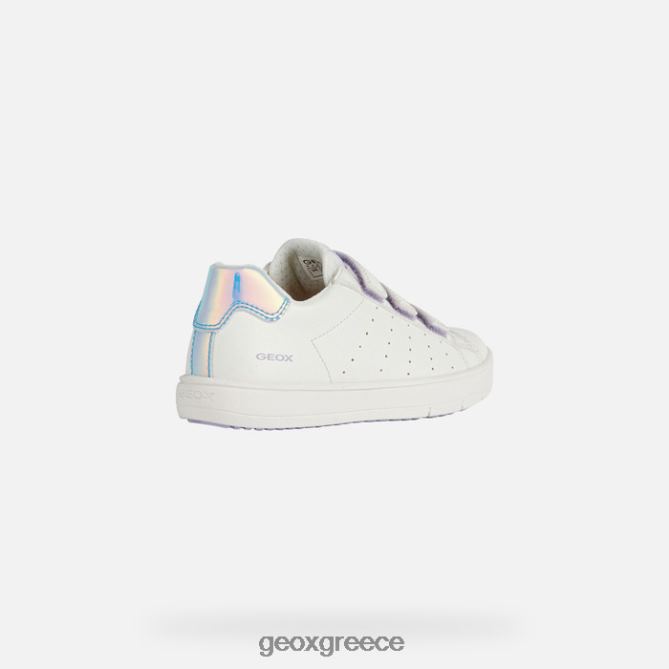 4DBLR01878 λευκό/ιριδίζον Geox κορίτσι silenex