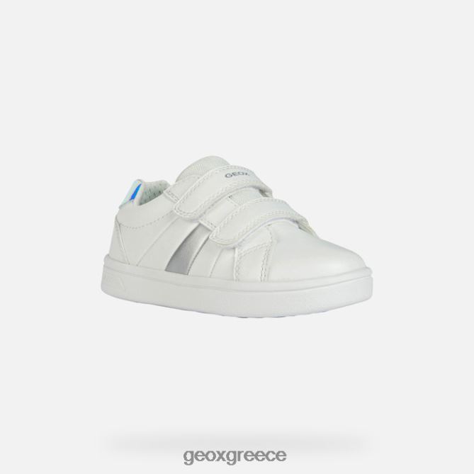 4DBLR01882 λευκό/ασημί Geox κοπέλα τζροκ