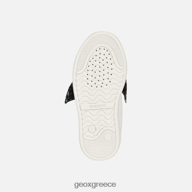 4DBLR01889 άσπρο μαύρο Geox κοπέλα τζροκ
