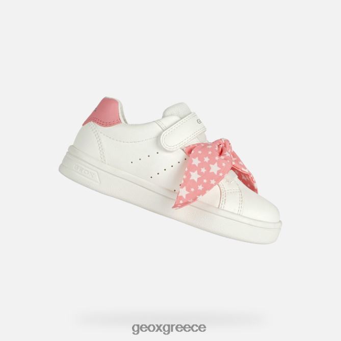 4DBLR01890 λευκό/ανοιχτό κοράλλι Geox κοπέλα τζροκ