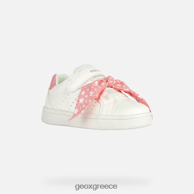 4DBLR01890 λευκό/ανοιχτό κοράλλι Geox κοπέλα τζροκ