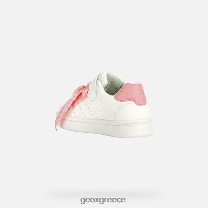 4DBLR01890 λευκό/ανοιχτό κοράλλι Geox κοπέλα τζροκ