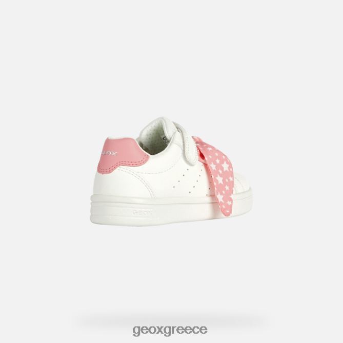 4DBLR01890 λευκό/ανοιχτό κοράλλι Geox κοπέλα τζροκ