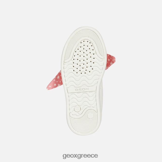 4DBLR01890 λευκό/ανοιχτό κοράλλι Geox κοπέλα τζροκ