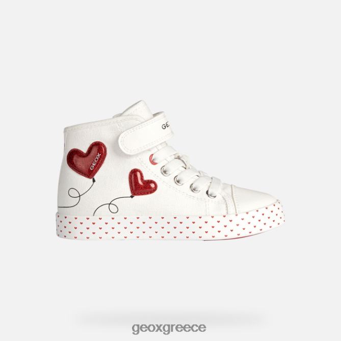 4DBLR01893 λευκό/κόκκινο Geox ciak κορίτσι