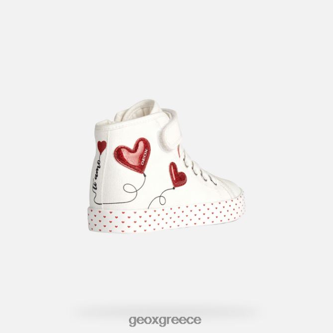 4DBLR01893 λευκό/κόκκινο Geox ciak κορίτσι