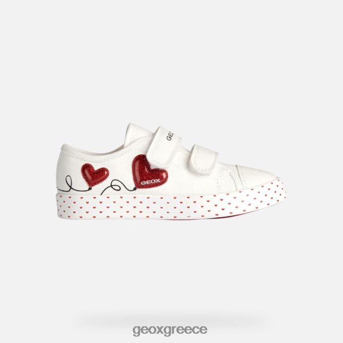 4DBLR01914 λευκό/κόκκινο Geox ciak κορίτσι