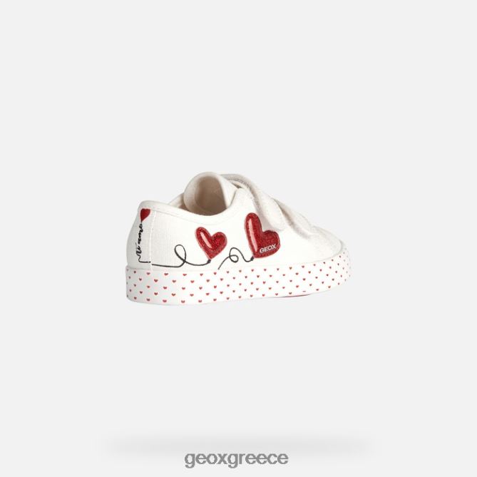 4DBLR01914 λευκό/κόκκινο Geox ciak κορίτσι