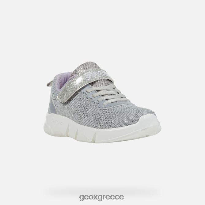 4DBLR0984 ασημί/λιλά Geox Aril κορίτσι