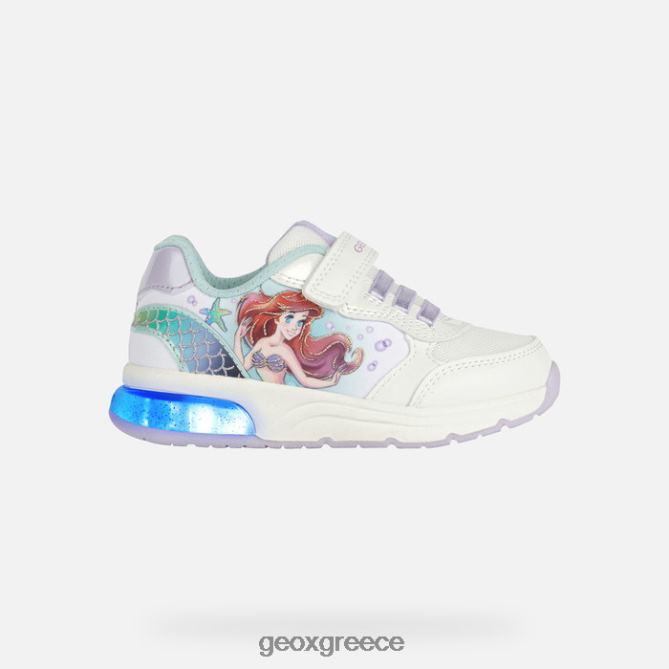 4DBLR01114 λευκό/θαλάσσιο Geox κορίτσι του διαστημικού κλαμπ