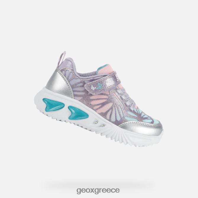 4DBLR01175 ασημί/λιλά Geox βοηθός κορίτσι