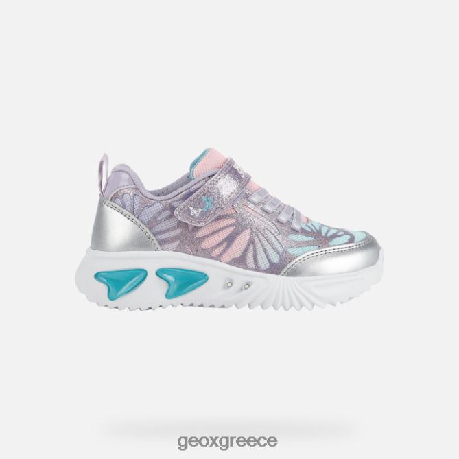 4DBLR01175 ασημί/λιλά Geox βοηθός κορίτσι