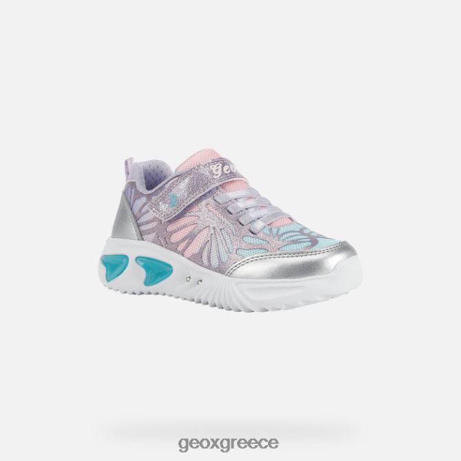 4DBLR01175 ασημί/λιλά Geox βοηθός κορίτσι