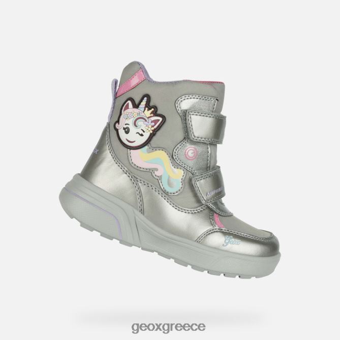 4DBLR01186 σκούρο ασημί/φούξια Geox sveggen abx κορίτσι