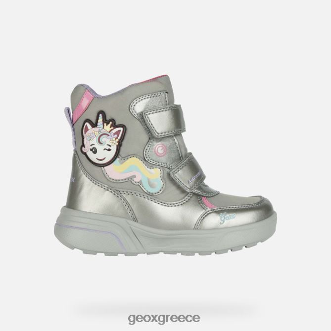 4DBLR01186 σκούρο ασημί/φούξια Geox sveggen abx κορίτσι