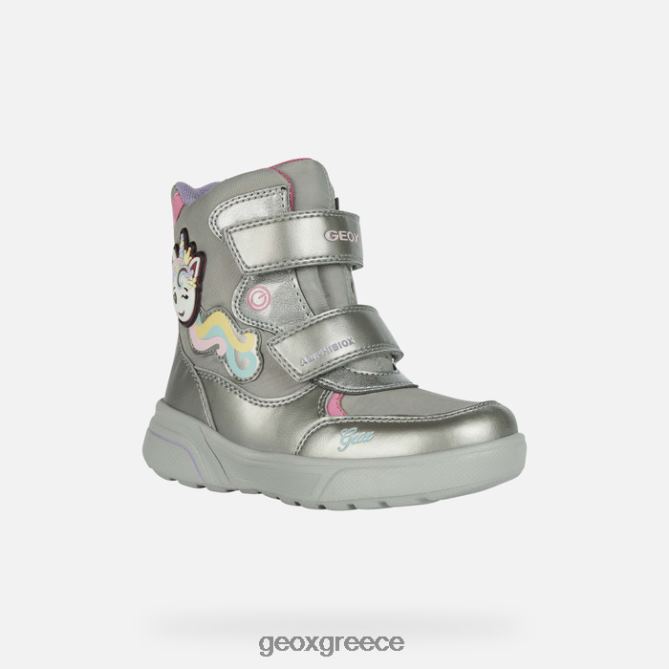 4DBLR01186 σκούρο ασημί/φούξια Geox sveggen abx κορίτσι