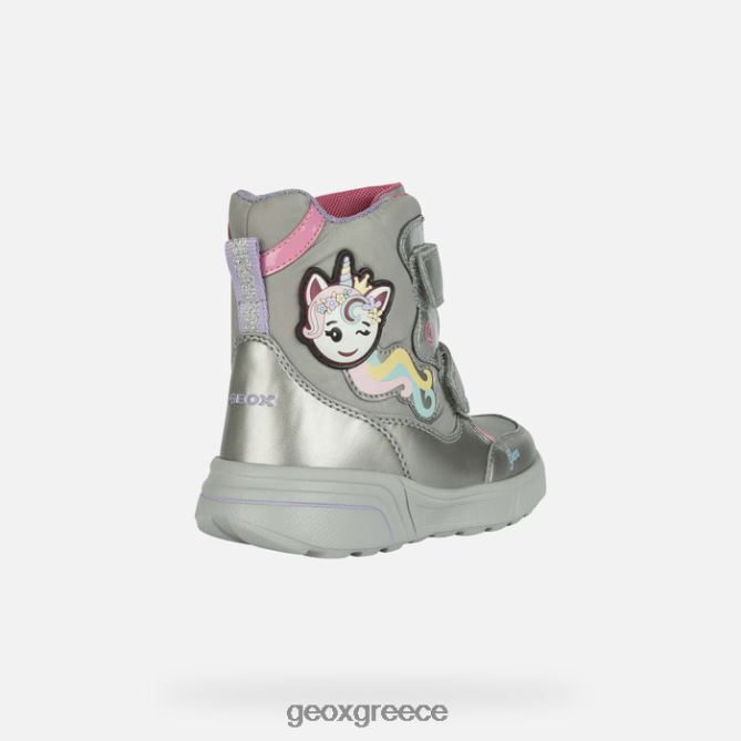 4DBLR01186 σκούρο ασημί/φούξια Geox sveggen abx κορίτσι