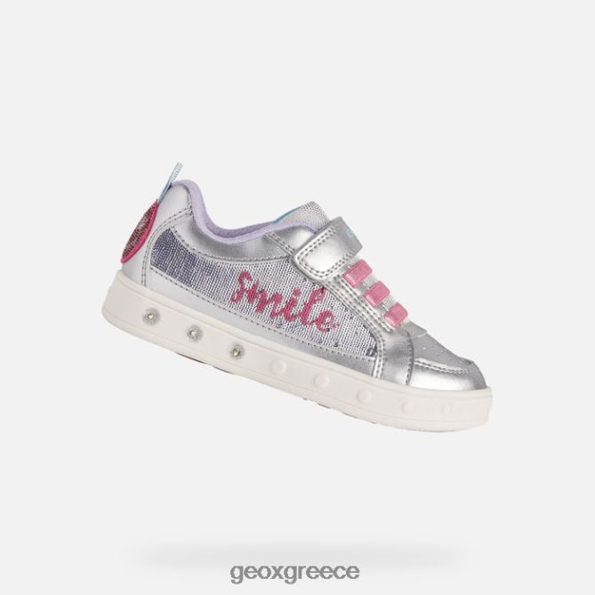 4DBLR01220 ασήμι/φούξια Geox κορίτσι στον ορίζοντα